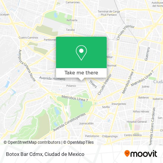 Mapa de Botox Bar Cdmx