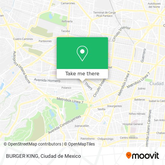 BURGER KING map