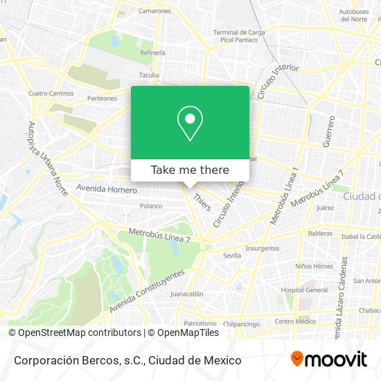 Corporación Bercos, s.C. map