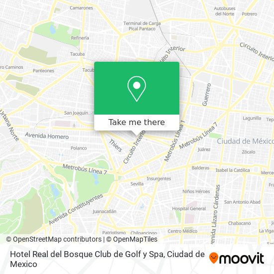 Mapa de Hotel Real del Bosque Club de Golf y Spa