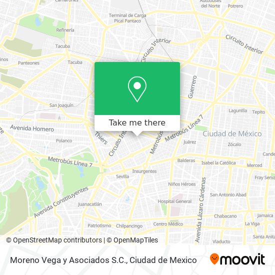 Moreno Vega y Asociados S.C. map