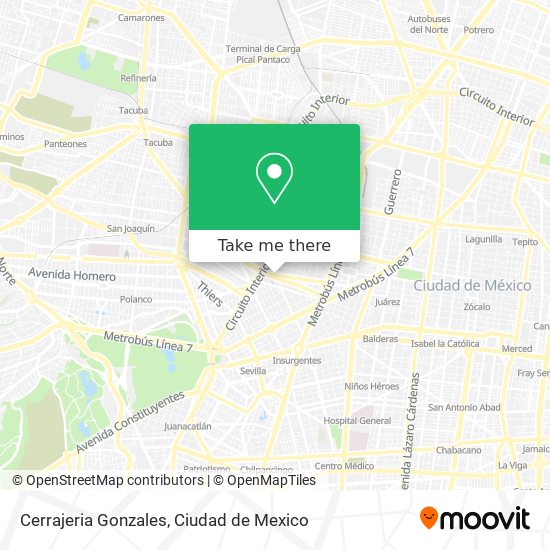 Cerrajeria Gonzales map