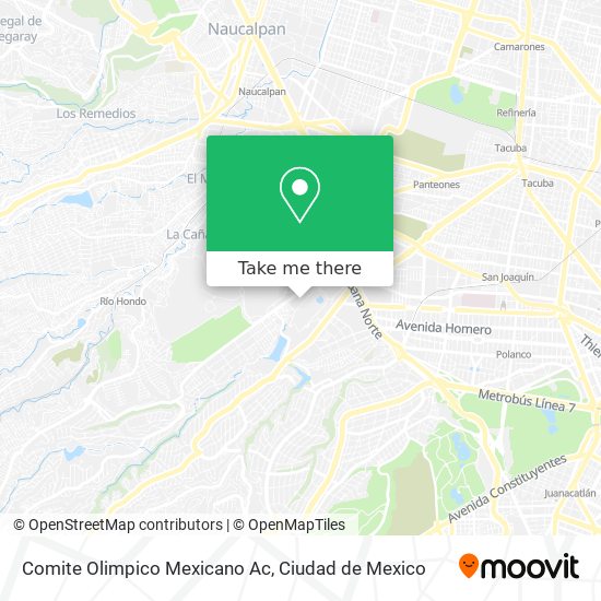 Comite Olimpico Mexicano Ac map