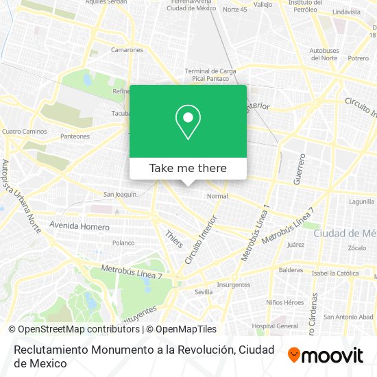 Reclutamiento Monumento a la Revolución map