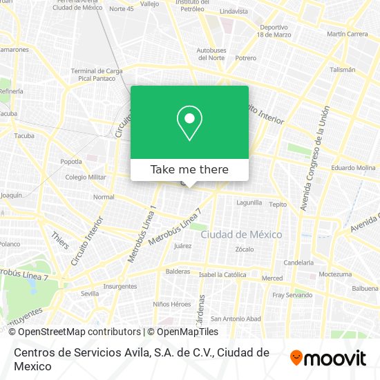 Centros de Servicios Avila, S.A. de C.V. map