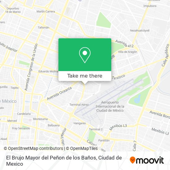 El Brujo Mayor del Peñon de los Baños map