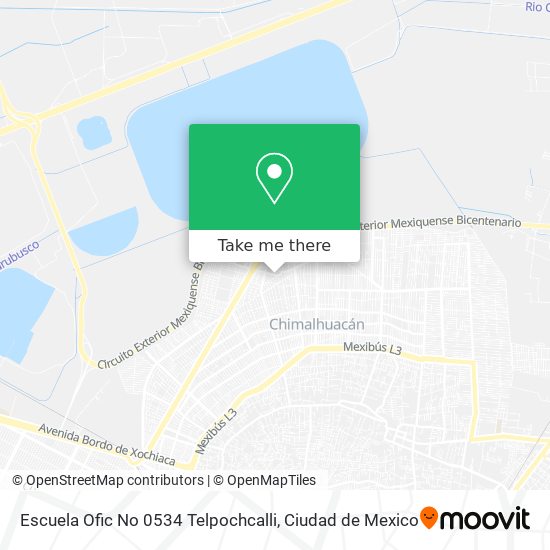 Mapa de Escuela Ofic No 0534 Telpochcalli