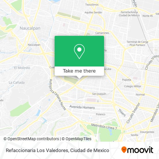 Refaccionaria Los Valedores map