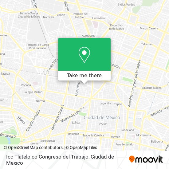 Mapa de Icc Tlatelolco Congreso del Trabajo