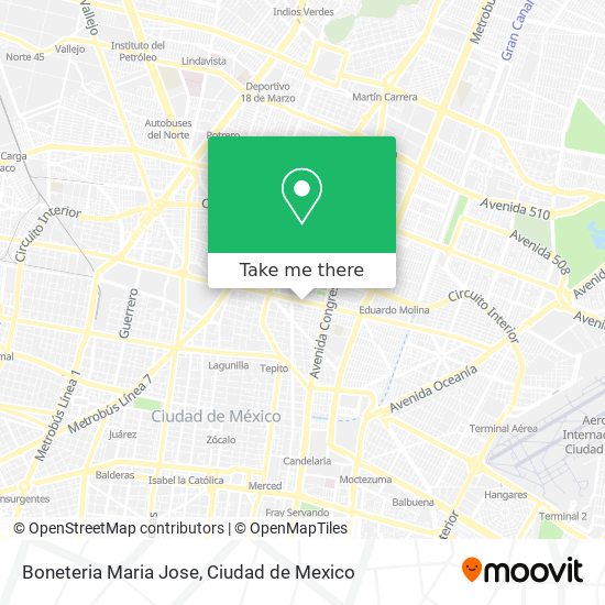 Mapa de Boneteria Maria Jose