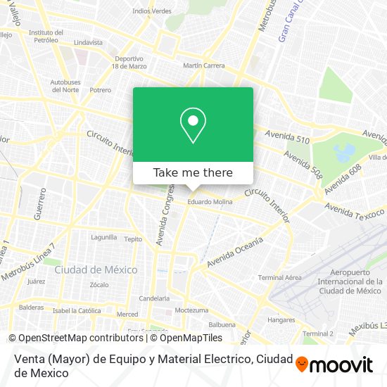 Venta (Mayor) de Equipo y Material Electrico map