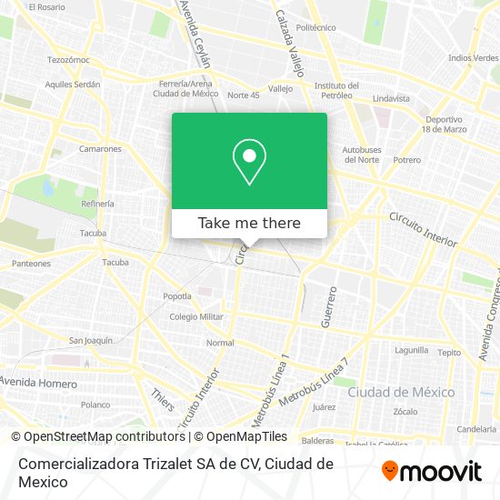 Mapa de Comercializadora Trizalet SA de CV