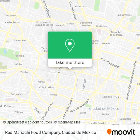 Mapa de Red Mariachi Food Company