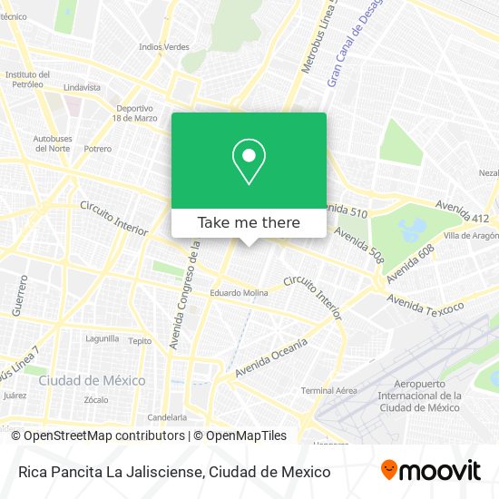 Mapa de Rica Pancita La Jalisciense