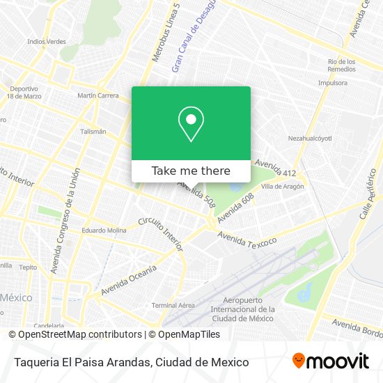 Taqueria El Paisa Arandas map