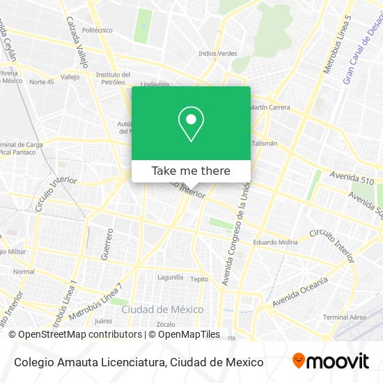 Colegio Amauta Licenciatura map