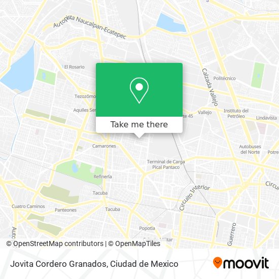 Jovita Cordero Granados map