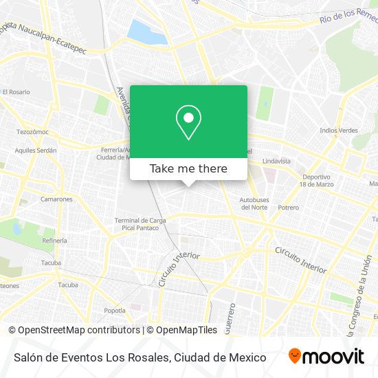 Mapa de Salón de Eventos Los Rosales