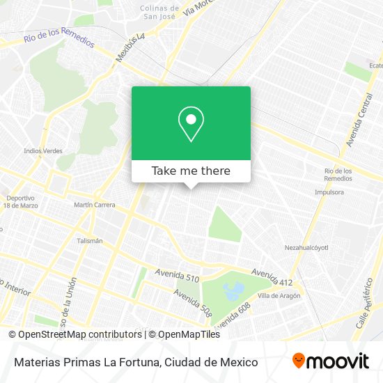 Materias Primas La Fortuna map