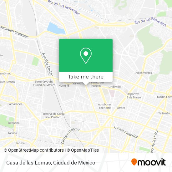 Casa de las Lomas map