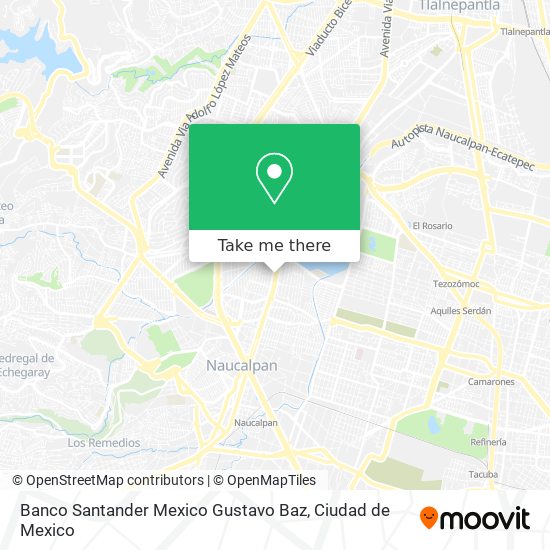 Banco Santander Mexico Gustavo Baz map