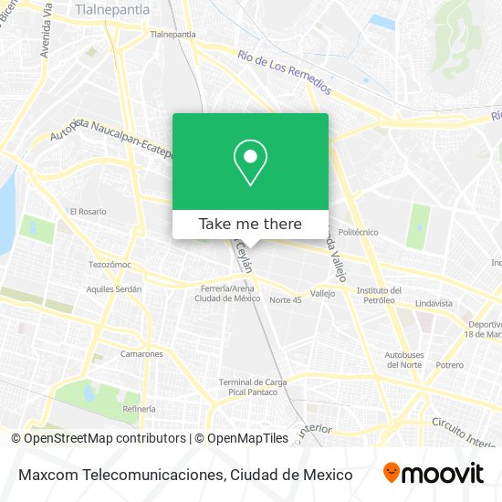 Mapa de Maxcom Telecomunicaciones
