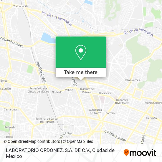 LABORATORIO ORDONEZ, S.A. DE C.V. map