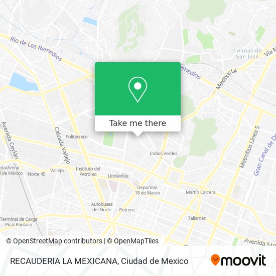 RECAUDERIA LA MEXICANA map