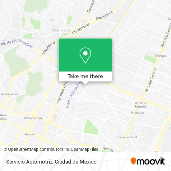 Servicio Automotriz map