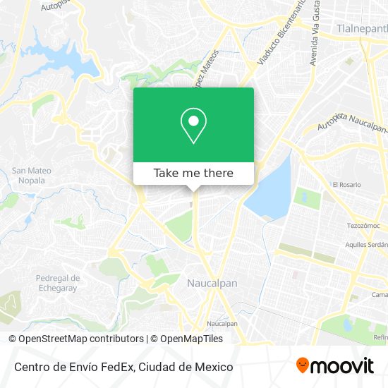 Centro de Envío FedEx map