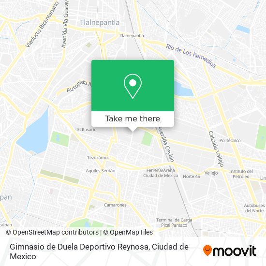 Gimnasio de Duela Deportivo Reynosa map