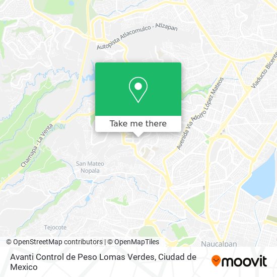Mapa de Avanti Control de Peso Lomas Verdes