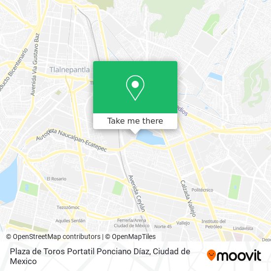 Plaza de Toros Portatil Ponciano Díaz map