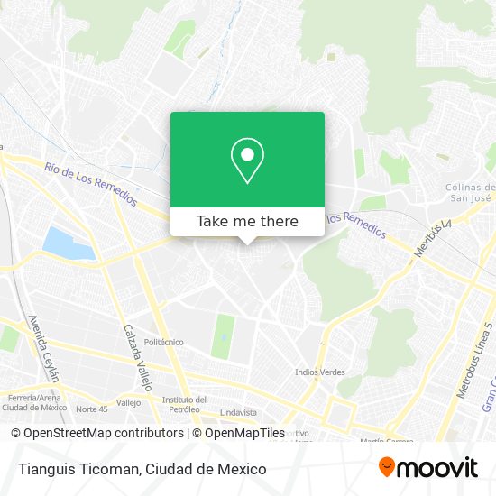 Tianguis Ticoman map