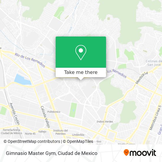 Mapa de Gimnasio Master Gym