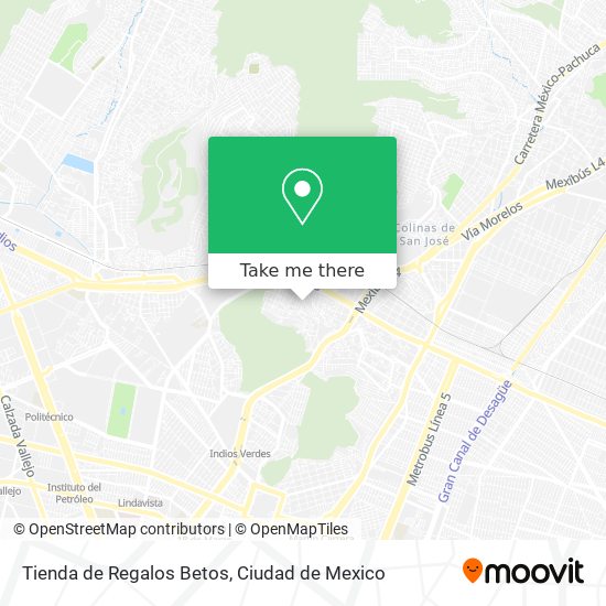 Mapa de Tienda de Regalos Betos