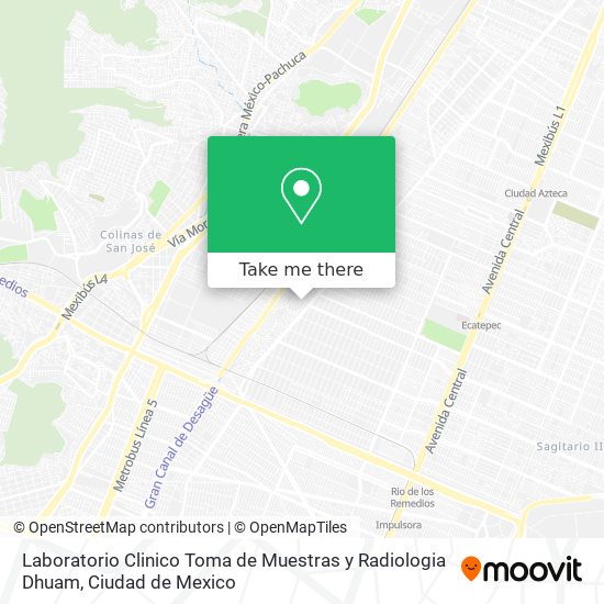 Mapa de Laboratorio Clinico Toma de Muestras y Radiologia Dhuam