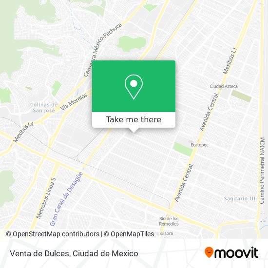 Venta de Dulces map