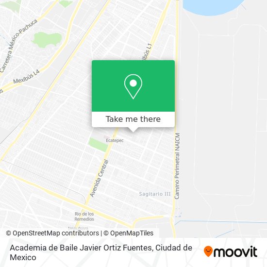 Mapa de Academia de Baile Javier Ortiz Fuentes