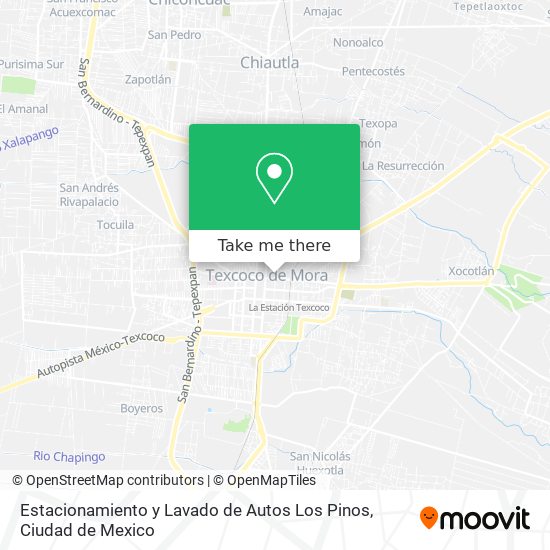 Mapa de Estacionamiento y Lavado de Autos Los Pinos