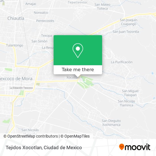 Tejidos Xocotlan map