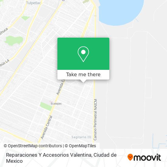 Reparaciones Y Accesorios Valentina map