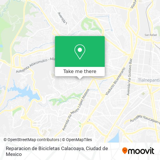 Mapa de Reparacion de Bicicletas Calacoaya