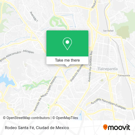 Rodeo Santa Fé map