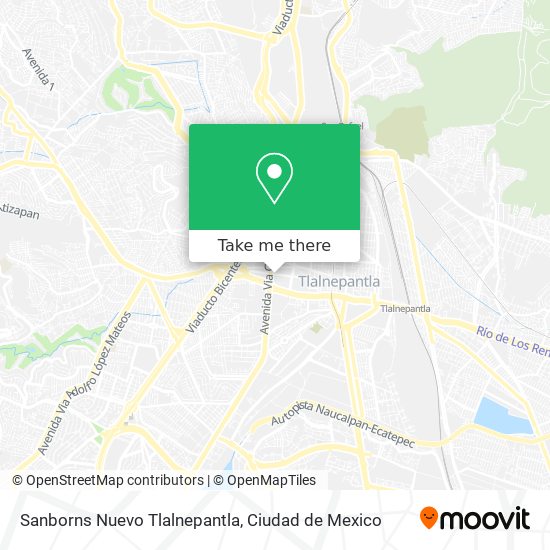 Sanborns Nuevo Tlalnepantla map