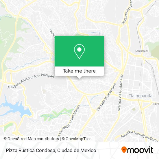 Mapa de Pizza Rústica Condesa