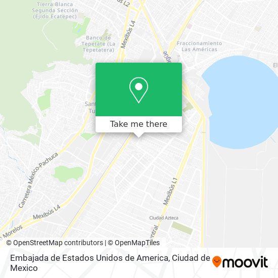 Mapa de Embajada de Estados Unidos de America