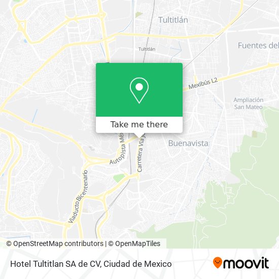 Hotel Tultitlan SA de CV map