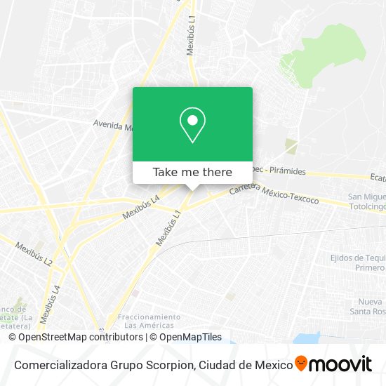 Comercializadora Grupo Scorpion map