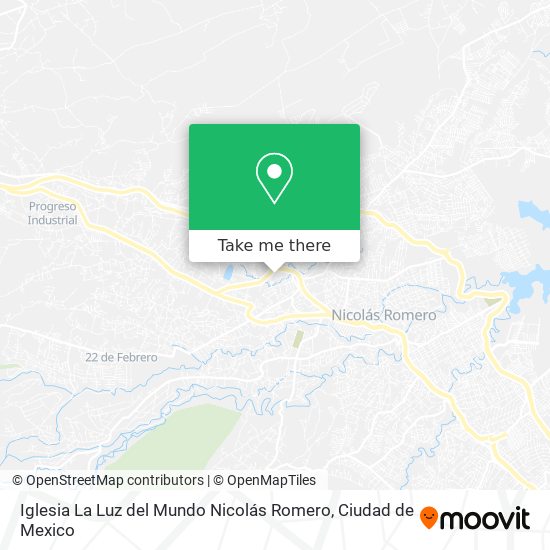 Iglesia La Luz del Mundo Nicolás Romero map